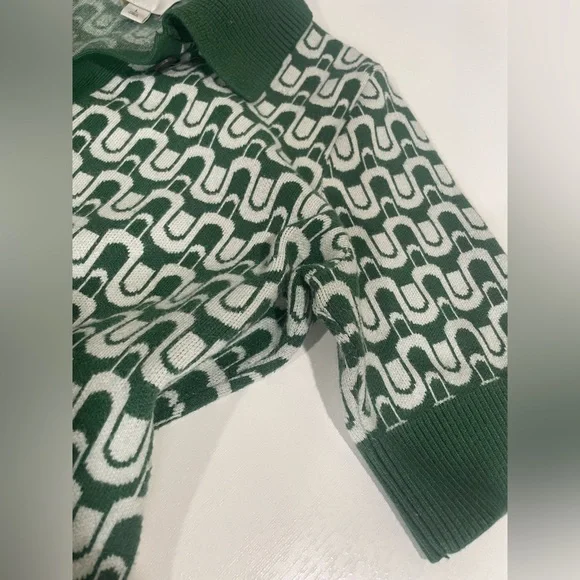 Maeve Short-Sleeve Collared Button-Front Knit Mini Dress Size L - Picture 5 of 15